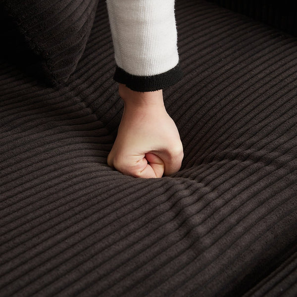 English Elm Corduroy 4-Seater Oversized U-Shaped Sectional Couch With Movable Footrests & Cozy Cushions W834S00433