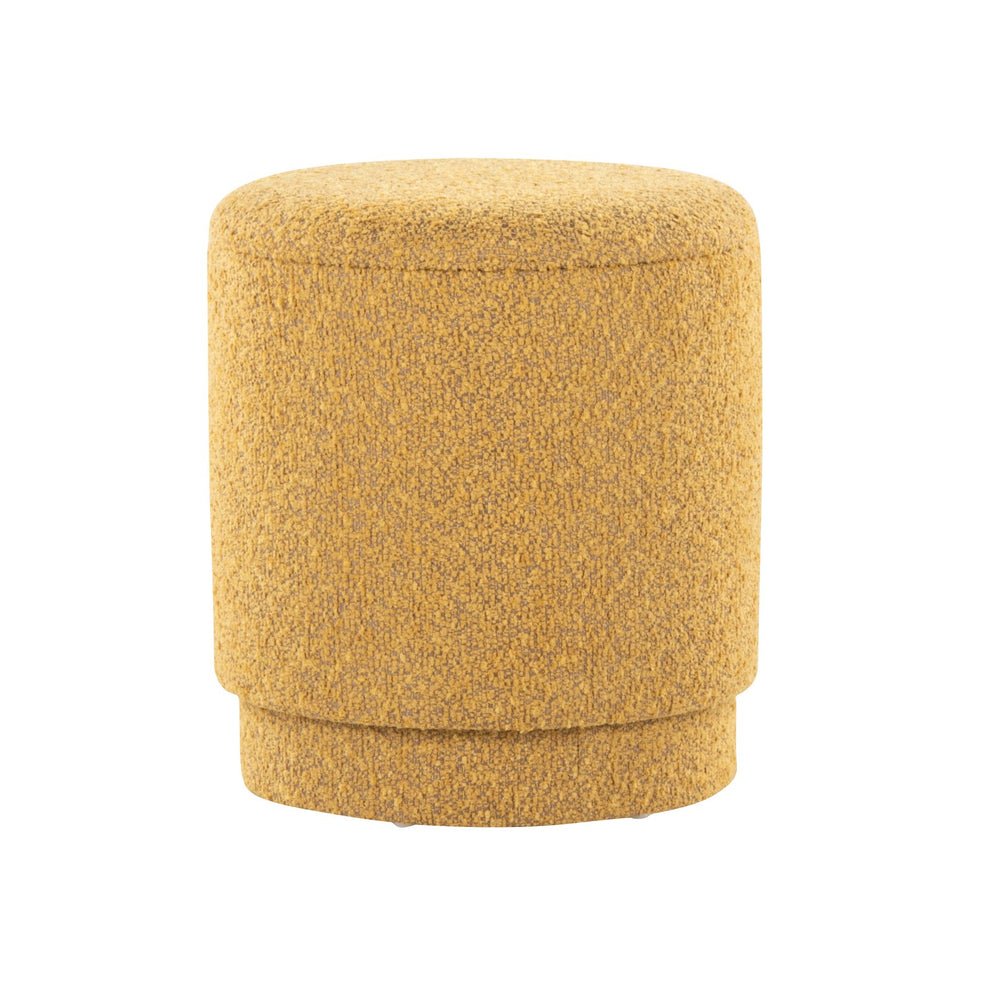 English Elm Ottoman Set Nesting Storage Cubes Upholstered in Rich Fabric for Modern Living Spaces Yellow B202P471504