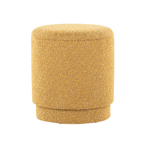English Elm Ottoman Set Nesting Storage Cubes Upholstered in Rich Fabric for Modern Living Spaces Yellow B202P471504
