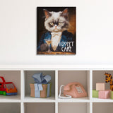 Madison Park Grumpy Cats Modern/Contemporary I Don't Care Canvas Wall Art MP95C-0330 I Don't Care/Multi