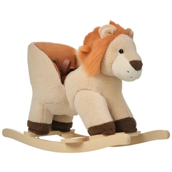 English Elm Classic Wooden Toddler Rocking Horse with White Finish Safe Grip Rails Nursery Play T3971P442156