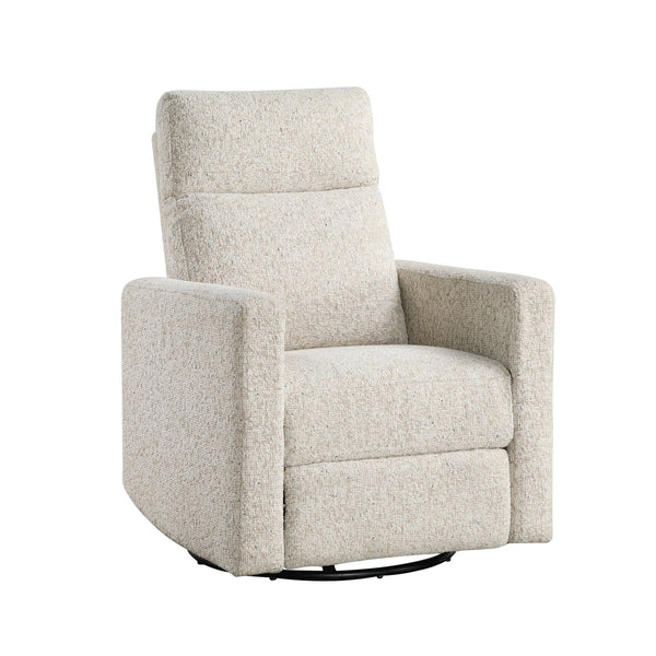 English Elm Contemporary Olathe Swivel Gliding Recliner Chair in Quartz Chenille with Smooth 360° Motion Comfort Beige 31 L x 30.5 W x 26 H B011P396181
