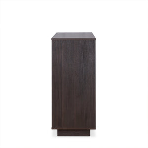 English Elm Hazen Espresso Finish Wine Cabinet II with Stemware Rack & Bottle Storage, Durable Synthetic Wood Elegance B2726P255753