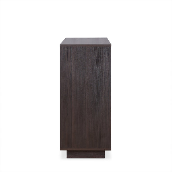 English Elm Hazen Espresso Finish Wine Cabinet II with Stemware Rack & Bottle Storage, Durable Synthetic Wood Elegance B2726P255753