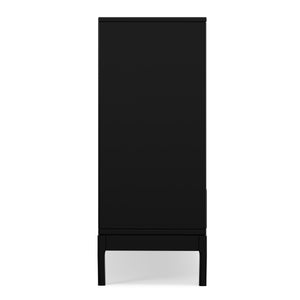 English Elm Harper Mid-century Rubberwood Cabinet with Tapered Legs and Enclosed Shelf Storage B136P436062
