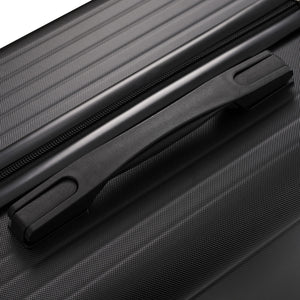 English Elm Luggage 3 Piece Hard Shell Abs Suitcase Set with Spinner Wheels and Tsa Lock Black N730P304620B