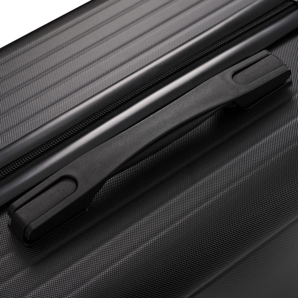 English Elm Luggage 3 Piece Hard Shell Abs Suitcase Set with Spinner Wheels and Tsa Lock Black N730P304620B