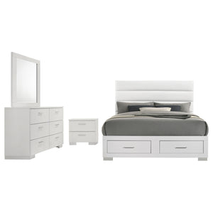 English Elm Hemlock Queen Bedroom Set Rustic Warm Brown Platform Bed Dresser Nightstand Mirror B062S01506