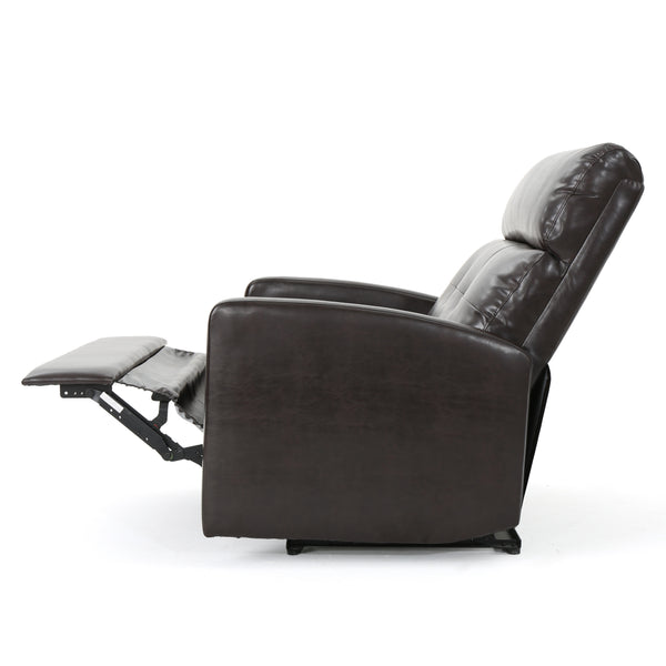 English Elm Christopher Knight Home® - Reclining Loveseat with Push-Back Recline, Plush Tufted Fabric Sofa, Compact Wall-Hugger Design Brown 61372.00PU