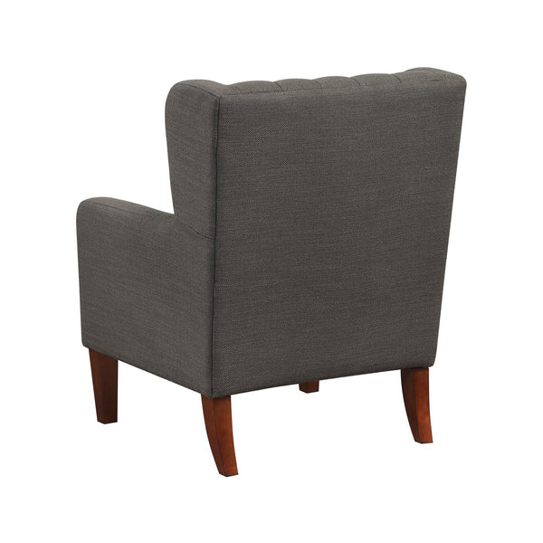 English Elm Classic Wingback Button-tufted Accent Chair Plush Foam Seat Solid Wood Legs Formal Style B011P419469