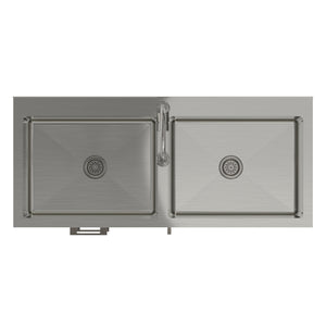 English Elm Hennessy Shaker Cabinet Utility Sink Stainless Steel Basin Laundry Room Setup B136P427219