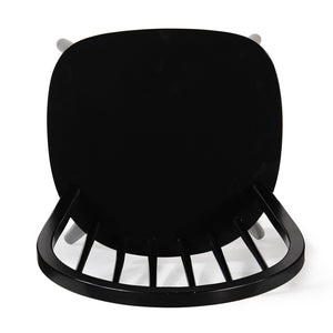 English Elm Christopher Knight Home® - 5-Piece Round Dining Set with Pedestal Table and Spindle-Back Chairs — Farmhouse Charm for 4 Ash Brown,Black 56487.00BLK_N771P205332A