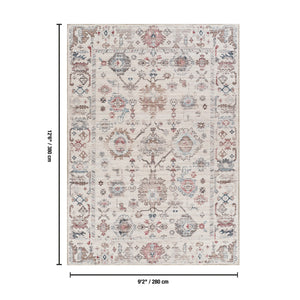 English Elm Oxford Traditional Polyester Area Rug Stain Resistant Low Pile for Living Room B186P428894