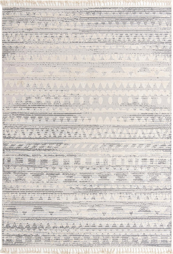 Unique Loom Arlo Avery Machine Made Tribal Rug Sandy Beige, Blue/Gray 9' 0" x 12' 2"