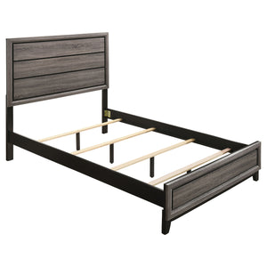 English Elm Carina 4-Piece Queen Panel Bedroom Set In Grey Oak & Black - Modern Chic Design With Storage Solutions B062S00903