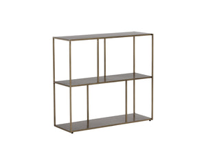Sunpan Eiffel Low Bookcase - Stylish Iron Design with Anti-Tipping Kit for Modern Living and Office Spaces Medium - 34.75W x 12D x 31H