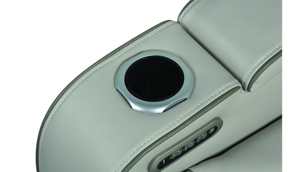 English Elm Fortuner 2PC Living Room Set with Power Recline, LED Lighting, Massage, Bluetooth Speakers, USB Charging Grey B009S01497