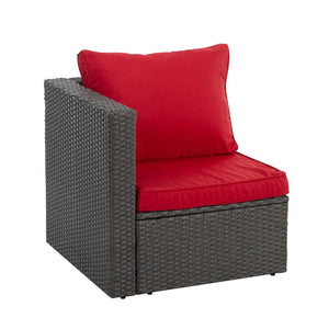 English Elm Patio 7-Piece Pe Wicker Furniture Set With Lounger Sofa, Plush Cushions & Tempered Glass Table W1703S00030-GIGA