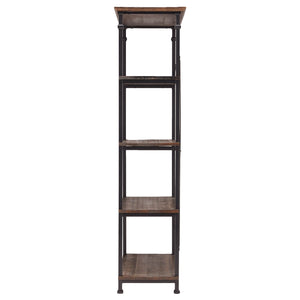 Homelegance By Top-Line Rafferty Vintage Industrial Rustic 40-inch Bookcase Brown Poplar