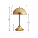 INK+IVY Bryson Modern/Contemporary Dome-Shaped 2-Light Metal Table Lamp II153-0148 Gold