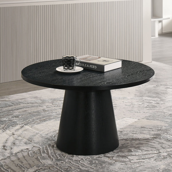 English Elm Modern Contemporary Sofa Table with High Gloss Lacquer Top and Sleek Metal Frame for Entryway Decor Black 33 L x 33 W x 5 H B2741S00443