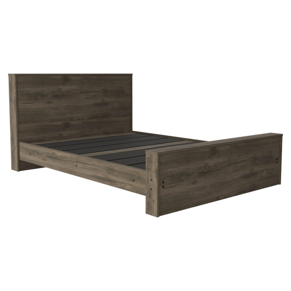 English Elm Galanto Full Size Platform Bed with Headboard Dark Brown — Modern Classic Design, 440 lb Capacity, Easy Assembly B070S00317