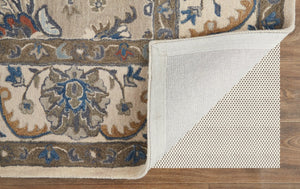 Feizy Rugs Rylan Hand-tufted Wool Rug - Elegant Floral Design With Cool Hues For A Transitional Home Aesthetic Taupe,Ivory,Blue Wool Ryl8640fgry000c00
