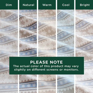 English Elm 4 Pcs Cozy Blue Snowflake Sheet Set - Soft Cotton Flannel, Year-Round Comfort For Full Beds B035P319780