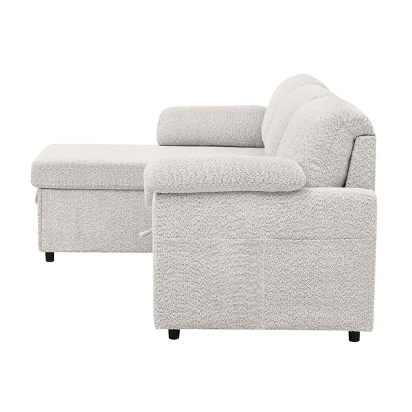 English Elm Convertible Sofa Bed – Multifunctional 3-In-1 Sectional With Hidden Storage And Comfortable Design B343S00023