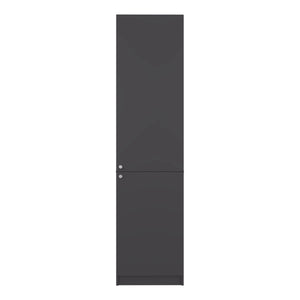 English Elm Butte Tall Two-tone Oak Bookcase with Concealed Doors and Open Shelves for Home Office B097P480468