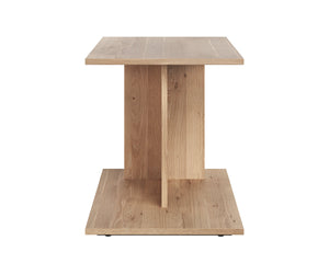 Sunpan Madsen Rustic Oak Side Table - Handcrafted End Table with Natural Variations for Unique Charm