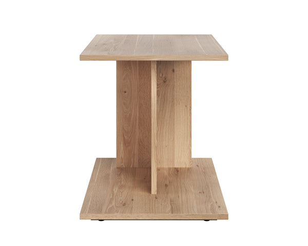 Sunpan Madsen Rustic Oak Side Table - Handcrafted End Table with Natural Variations for Unique Charm