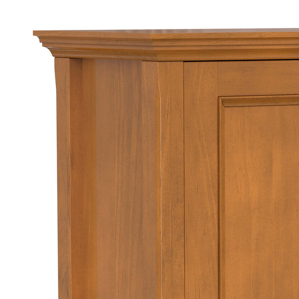 English Elm Amherst Solid Pine Storage Cabinet French Finish Transitional Style for Entryway or Living Room Brown B136P436056