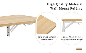 English Elm Laundry Wall Mounted Folding Table – Space-Saving Design, Perfect For Home Office, Kitchen & More! W3226P278937