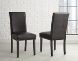 Steve Silver Verano Black Leatherette Side Chair, Set of 2 VR450SK