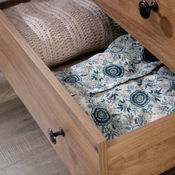 English Elm Dresser, Modern Brown Finish With Industrial Metal Frame And Open Shelves For Stylish Storage Solutions B356P367907
