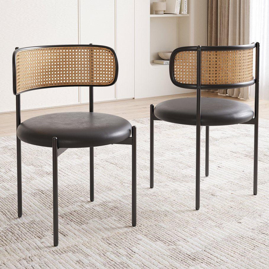 English Elm Adjustable Swivel Barstools Set of 2 Pu Leather Industrial Mid-century Kitchen Island Seating T3623P433757
