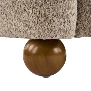 English Elm Wingback Boucle Accent Chair with Rounded Legs for Living Room or Reading Nook N776P376365D