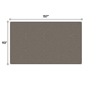 English Elm Outdoor Pergola Sun Shade Cloth 13x7.7ft Brown HDPE Permeable Canopy with Grommets UV Blockade W419P312737
