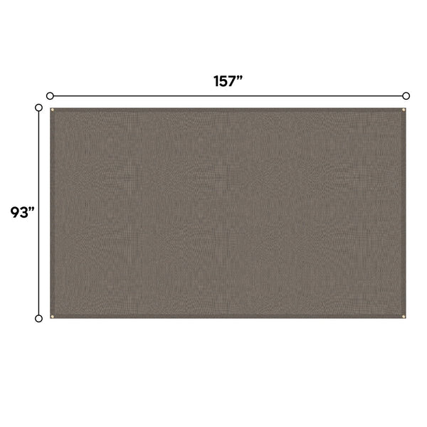 English Elm Outdoor Pergola Sun Shade Cloth 13x7.7ft Brown HDPE Permeable Canopy with Grommets UV Blockade W419P312737