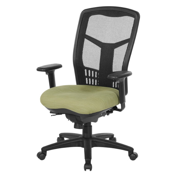 OSP Home Furnishings Progrid® Ergonomic Mesh High Back Office Chair with Lumbar Support and Adjustable Arms 92892-K015