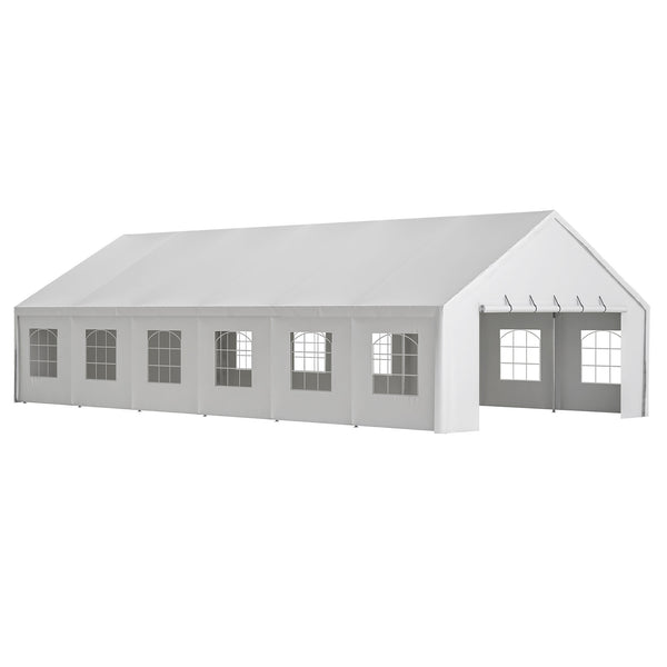 English Elm 20x40ft Heavy Duty Galvanized Steel Frame Party Tent Waterproof Outdoor Wedding Canopy W1422S00064