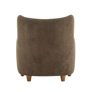 English Elm Christopher Knight Home® - Lucia Velvet Wingback Armchair with Pocket Spring Cushion, Mid-Century Birch Legs, Luxe Comfort Brown 31.5 L x 30.75 W x 30.5 H N776P205426D