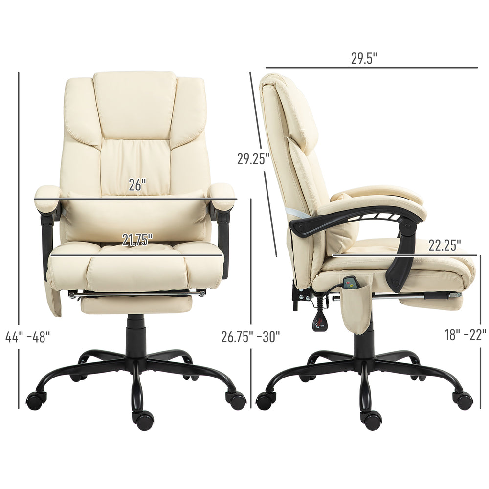 English Elm Premium High Back Pu Leather Executive Chair with Foam Cushion and Swivel Base T3971P409855