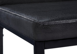 English Elm Dining Chair Set Of 2 – Contemporary Upholstered Side Chairs In Black Faux Leather With Metal Legs B2710P218822