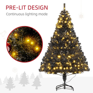 English Elm Homcom 6' Tall Prelit Douglas Fir Artificial Christmas Tree With 250 Led Lights & Realistic Branches W2225P249687
