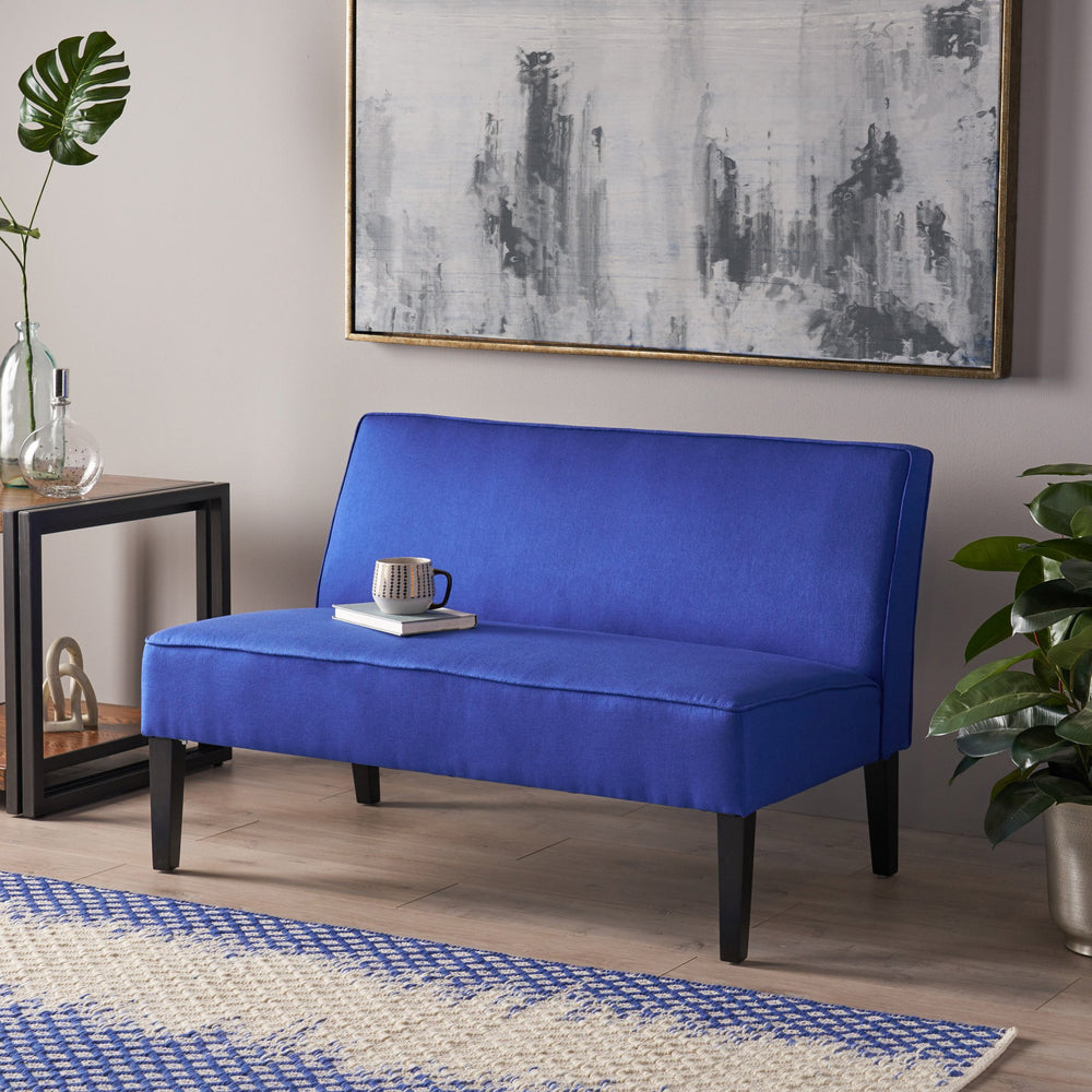 English Elm 50'' Linen Upholstered Loveseat Solid Wood Frame Modern Seating for Small Spaces N771P376540U