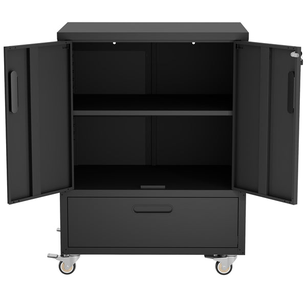 English Elm Tool Cabinet on Wheels Heavy Duty Steel Garage Workshop Organizer with Locking Casters T2398P407327