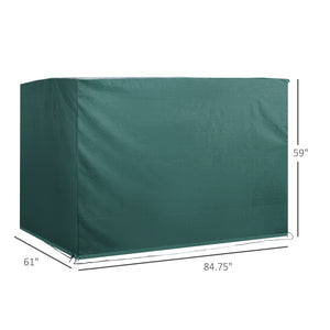English Elm Outdoor Patio Swing Cover Heavy Duty Polyethylene Uv Resistant Three Seater Protection T3971P443163