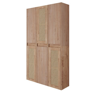 English Elm 36" Bathroom Side Cabinet - Wall-Mounted Floating Design With Soft-Close Doors & Versatile Storage W999S00341